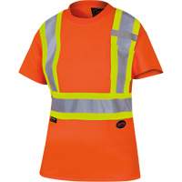 6948 T-shirt de s&eacute;curit&eacute; en il-de-perdrix pour femme, Polyester, T-petit, Orange haute visibilit&eacute; Nassau Supply