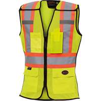 489 Veste de s&eacute;curit&eacute; d&eacute;tachable haute visibilit&eacute;, Jaune lime haute visibilit&eacute;, T-petit, Polyester Nassau Supply