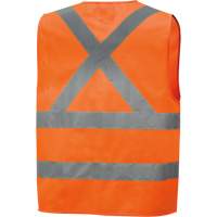 6885 Veste de s&eacute;curit&eacute; haute visibilit&eacute; en tricot chaîne, Orange haute visibilit&eacute;, Petit, Polyester Nassau Supply