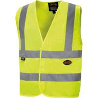 6886 Veste de s&eacute;curit&eacute; haute visibilit&eacute; en tricot chaîne, Jaune lime haute visibilit&eacute;, Petit, Polyester Nassau Supply