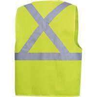 Safety Vest with 2" Tape, High Visibility Lime-Yellow, 4X-Large, Polyester, CSA Z96 Class 2 - Level 2 SHI027 | Nassau Supply