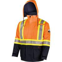 4484 Defender&reg; FR/Arc/Antistatic Trilaminate Safety Jacket, Small, Black/High Visibility Orange, 11 cal/cm² Nassau Supply