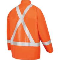 5990J Super Heavy-Duty FR/Arc Resistant Safety Rain Jacket, Small, High Visibility Orange, 11 cal/cm² Nassau Supply