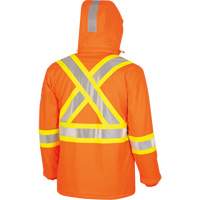 5884 Flash-Gard&reg; FR/Arc-Rated Waterproof Jacket with Hood, Small, High Visibility Orange, 51 cal/cm² Nassau Supply