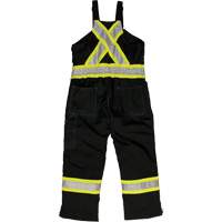Ripstop Insulated Safety Bib Overall, Polyester, X-Small, Black Nassau Supply