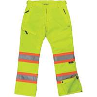 Womens Insulated Flex Safety Pant, Polyester, X-Small, High Visibility Lime-Yellow Nassau Supply