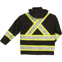 Manteau de s&eacute;curit&eacute; imperm&eacute;able en tissu ind&eacute;chirable Ripstop, Polyester, T-petit, Noir Nassau Supply