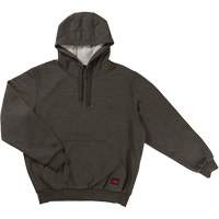 Water Repellent Fleece Pullover Hoodie, Men's, Small, Grey Nassau Supply