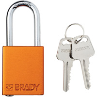 Lockout Padlock, Safety Padlock, Keyed Different, Aluminum, 1-1/2" Width Nassau Supply