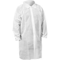 KleenGuard KGA10 Lab Coat, Medium, White Nassau Supply