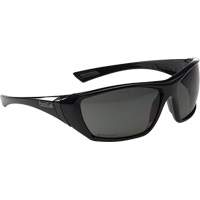 Hustler Hydrophobic Wraparound Safety Glasses, Smoke Lens, Anti-Fog/Anti-Scratch Coating, CSA Z94.3 SHK036 | Nassau Supply