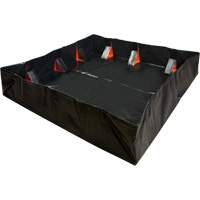 Berme d&eacute;ployable &agrave; mur IBX, Capacit&eacute; 268 gal. US, 6' la x 6' lo x 12" h, Support &agrave; encliqueter Nassau Supply
