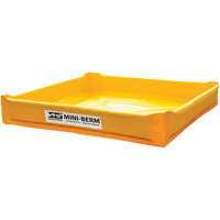 Yellow PVC Mini-Berm, 60 US gal. Capacity, 4' W x 4' L x 6" H Nassau Supply