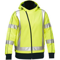 Coton ouat&eacute; doubl&eacute; de sherpa avec capuchon &agrave; fermeture &eacute;clair compl&egrave;te et X au dos Bisley pour femmes, Petit, Jaune lime haute visibilit&eacute; Nassau Supply