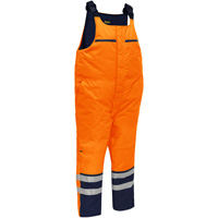 Bisley&reg; Extreme Cold Bib Overall, Polyester, Small, High Visibility Orange Nassau Supply