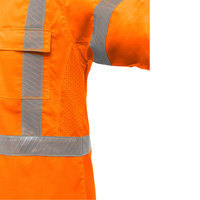 Chemise de travail &agrave; manches longues et X au dos Bisley avec X-Airflow, Poly-coton, Petit, Orange haute visibilit&eacute; Nassau Supply