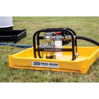 Yellow PVC Mini-Berm, 10 US gal. Capacity, 2' W x 2' L x 4" H Nassau Supply