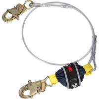 Cable Shock-Absorbing Lanyard, 6', Snap Hook Center, Snap Hook Leg Ends, Galvanized Steel Nassau Supply