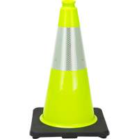 Premium Traffic Cone, 18", Lime Green, 6" Reflective Collar(s) Nassau Supply
