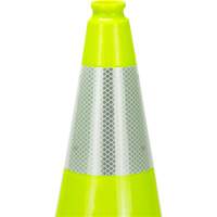 Premium Traffic Cone, 18", Lime Green, 6" Reflective Collar(s) Nassau Supply