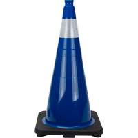 Premium Traffic Cone, 28", Blue, 4" Reflective Collar(s) Nassau Supply
