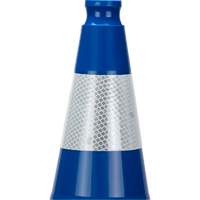 Premium Traffic Cone, 28", Blue, 4" Reflective Collar(s) Nassau Supply