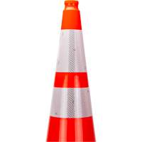 Premium Traffic Cone, 36", Orange, 4" & 6" Reflective Collar(s) Nassau Supply