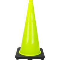 Premium Traffic Cone, 28", Lime Green Nassau Supply