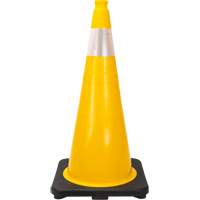 Premium Traffic Cone, 28", Yellow, 4" Reflective Collar(s) Nassau Supply