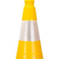 Premium Traffic Cone, 28", Yellow, 4" Reflective Collar(s) Nassau Supply