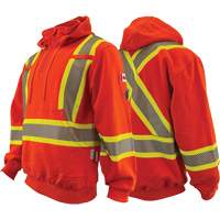 Atlas Guardian&reg; FR/AR Quarter-Zip Hoodies, Men's, X-Small, High Visibility Orange, 18 cal/cm² Nassau Supply