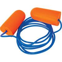 Bouchons d'oreilles en mousse, Paire - Sac en poly, Avec cordon Nassau Supply