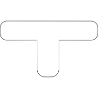 Formes pour le marquage des planchers, T, 9,5" lo x 6,5" la, Blanc, Vinyle Nassau Supply