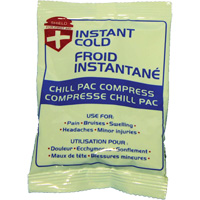Compresse froide instantan&eacute;e Chill Pac, Froid, Utilisation unique, 4" x 6" Nassau Supply