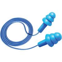 Bouchons d'oreilles d&eacute;tectables et r&eacute;utilisables Hush 50-25, Avec cordon, Taille unique, Vrac - Boîte, NRR dB 25 Nassau Supply