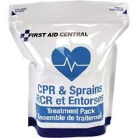 9 articles pour la RCR et le soin des entorses pour la trousse d'intervention d'urgence de premiers soins Nassau Supply