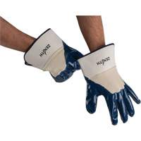 Gants &agrave; poignet de s&eacute;curit&eacute; de poids lourd, 11/2T-Grand, R&ecirc;vetement Nitrile, Enveloppe en Coton Nassau Supply