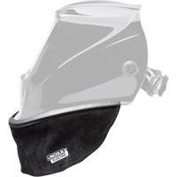 Split Leather Helmet Bib with Press Fit Seal, Black Nassau Supply