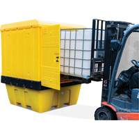 Hard Cover IBC Spill Pallet, 70" L x 70" W x 90" H, 1135 lbs. Load Capacity Nassau Supply