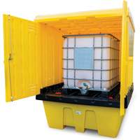 Hard Cover IBC Spill Pallet, 70" L x 70" W x 90" H, 1135 lbs. Load Capacity Nassau Supply