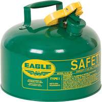 Bidon de s&eacute;curit&eacute; pour les combustibles, Type I, Acier galvanis&eacute;, 2,5 gal. US, Vert, Homologu&eacute; FM/List&eacute; UL/ULC Nassau Supply