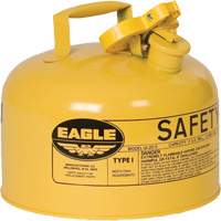 Bidon de s&eacute;curit&eacute; pour le diesel, Type I, Acier galvanis&eacute;, 2,5 gal. US, Jaune, Homologu&eacute; FM/List&eacute; UL/ULC Nassau Supply