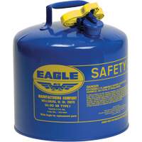 Bidon de s&eacute;curit&eacute; pour le k&eacute;ros&egrave;ne, Type I, Acier galvanis&eacute;, 5 gal. US, Bleu, Homologu&eacute; FM/List&eacute; UL/ULC Nassau Supply