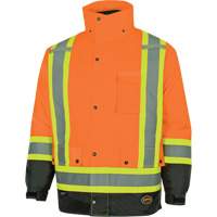 Parka de s&eacute;curit&eacute; d'hiver imperm&eacute;able 7-en-1 5056 Pioneer Yukon, Polyester, Noir/Orange haute visibilit&eacute;, T-petit Nassau Supply