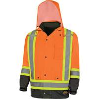 Parka de s&eacute;curit&eacute; d'hiver imperm&eacute;able 7-en-1 5056 Pioneer Yukon, Polyester, Noir/Orange haute visibilit&eacute;, T-petit Nassau Supply