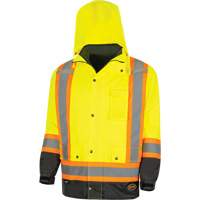 Parka de s&eacute;curit&eacute; d'hiver imperm&eacute;able 7-en-1 5057 Pioneer Yukon, Polyester, Noir/Jaune lime haute visibilit&eacute;, T-petit Nassau Supply