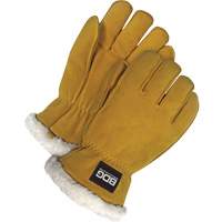 Gants de conducteur, Moyen, Paume en Cuir de daim refendu, Tissu-laine Nassau Supply
