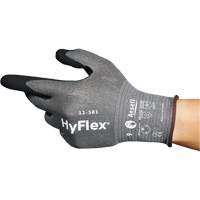 Gants industriels ultral&eacute;gers 11-581 HyFlex, Taille 6, Calibre 21, Rev&ecirc;tement Nitrile, Enveloppe en Nylon/PEHP/Tungst&egrave;ne/Spandex, ASTM ANSI niveau A6 Nassau Supply