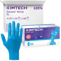 Gants d'examen Kimtech Element, T-petit, Nitrile, 3,2 mils, Sans poudre, Bleu, Classe 2 Nassau Supply