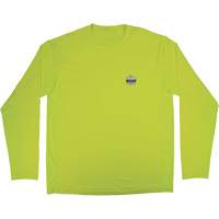 Chill-Its 6689 Cooling Long Sleeve Sun Shirt with UV Protection, High-Visibility Lime-Yellow, Small Nassau Supply